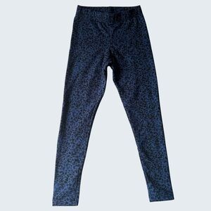 Old Navy Navy Leopard Fleece Lined Leggings S